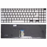 Tastatura Laptop, Asus, VivoBook Pro 15 M3500Q, M3500QA, M3500QC, iluminata, argintie, layout US