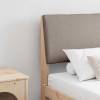 VidaXL Tăblie tapițată Gri taupe 180 cm Lemn de pin masiv 879272