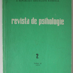 REVISTA DE PSIHOLOGIE , NR. 2 , TOMUL 20 , 1974