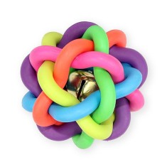 TPR Minge cu clopo?el pentru caini - impletita, 10,5cm foto