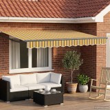 VidaXL Cort electric retractabil 3 x 2,5 m Galben Gri pentru Exterior