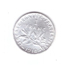 Moneda Franta 1 franc 1918, stare excelenta, curata
