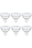 Bec LED GU5.3 alb cald MR16 5W 12V, &icirc;nlocuiește 50W, unghi de fascicul 2700K 38&deg;, pachet de 6