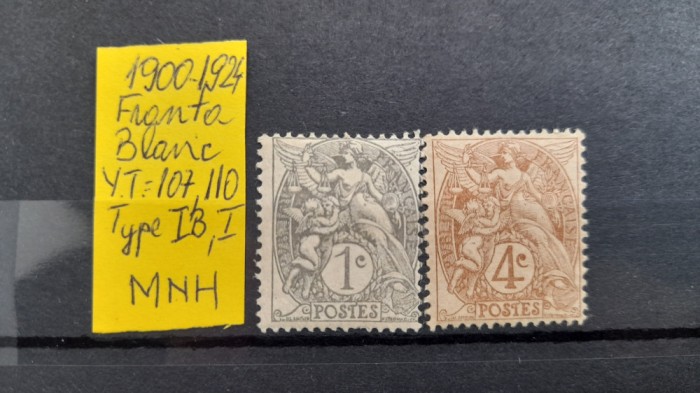 1900-1924 Franta Blanc Y.T.107,110-MNH