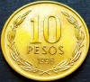 Moneda exotica 10 PESOS - CHILE, anul 1996 * cod 326, America Centrala si de Sud