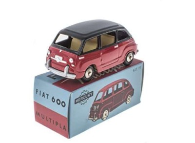Macheta Fiat 600 Multipla Mercury series 1/43 red/black foto
