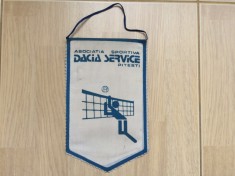 Fanion Asociatia sportiva dacia service Pitesti RSR echipa sport club fan volei