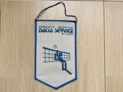 Fanion Asociatia sportiva dacia service Pitesti RSR echipa sport club fan volei foto