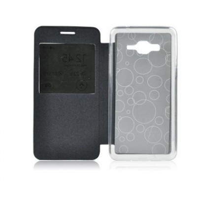 Husa Flip Carte S-View Etui Sony Xperia E4 Negru foto