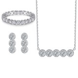 Cumpara ieftin Lant+cercei argint 925 placat cu rodiu