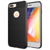 Husa Techsuit Carbon Neagra pentru Apple iPhone 8 Plus, Protectie Antizgarieturi, Back Cover