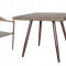 Set gradina mobila POLYWOOD NATURAL masa patrata 90x90xh75cm cu 4 scaune 62x62xh79cm cadru metalic si sezut textil MN0195335 Raki