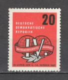 D.D.R.1957 Congres mondial al sindicatelor Leipzig SD.41, Nestampilat
