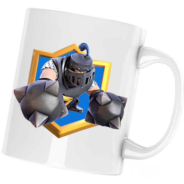 Cana alba personalizata &quot;Mega Knight Clash Royale Clans&quot;, INOVATIX&reg;. 330ml