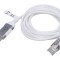 Cablu USB 3.0 RJ45 Goobay, 2m, alb gri, mufă A nichelat