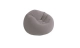 Fotoliu Puf Gonflabil AB HOMES, Catifelat, Gri Deschis, 114x114x71 cm , Confort Maxim, Design Modern