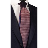Cravată din mătase cu nod &icirc;n contrast N2800 - model unicat