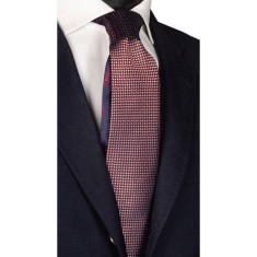 Cravată din mătase cu nod &icirc;n contrast N2800 - model unicat
