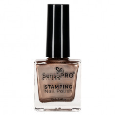 Lac de Unghii pentru Stampila, SensoPRO Milano, Metallic Gold 10ml