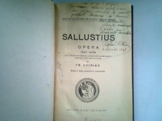 SALLUSTIUS. OPERA, TEXT LATIN foto