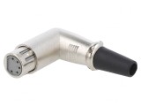 Mufă XLR 5-Pin Mamă 90&deg; pentru Cablu, CLIFF