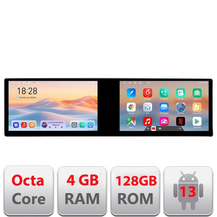 Navigatie Volvo S80 2006-2011 Edotec 2 ecrane 8 core 4+128 21.6 inch Incell android Wifi 5Ghz gps internet CarStore Technology