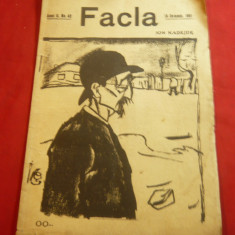 Revista Facla 15oct.1911 cu o caricatura a lui Ion Nadejde- publicist