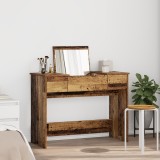 vidaXL Masă de toaletă cu oglindă Lemn vechi 100x45x76 cm