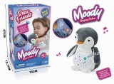 Jucarie de plus pinguin, functie proiectie si muzica, gri