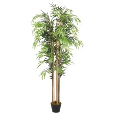 Gossi arbore din bambus artificial 730 de frunze 120 cm verde