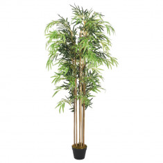 Arbore din bambus artificial 730 de frunze 120 cm verde GartenMobel Dekor