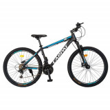 Bicicleta MTB-HT CARPAT C2999H, roti 29inch, cadru aluminiu 18inch, 21 viteze (Negru/Albastru)