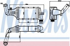 Radiator intercooler OPEL ASTRA G Combi (F35) (1998 - 2009) NISSENS 96788 foto