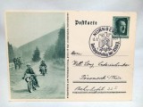 Carte Poștală Ilustrată Germania Reich-ul German 1937 Congresul N&uuml;rnberg Motocicliști NSKK Ștampilă Specială Imprimeu Fix Circulată Istoric - A0021