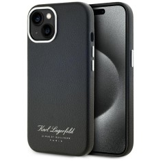 Husa iPhone 15 Karl Lagerfeld Hardcase Leather, Hotel RSG, negru, KLHCP15SPGWCMKHK foto