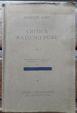 Immanuel Kant-Critica ratiunii pure, an 1930