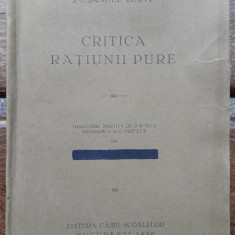 Immanuel Kant-Critica ratiunii pure, an 1930