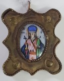Sf. Ierarh Ioasaf, Episcop de Belgorod, Icoana de calatorie, Rusia, Secol XIX
