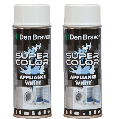 2 x Den Braven, Vopsea spray smalt pentru frigider, aragaz, masina de spalat foto