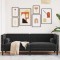 vidaXL Canapea Chesterfield Argyle Negru 194 x 74.5 x 70.5 cm Catifea