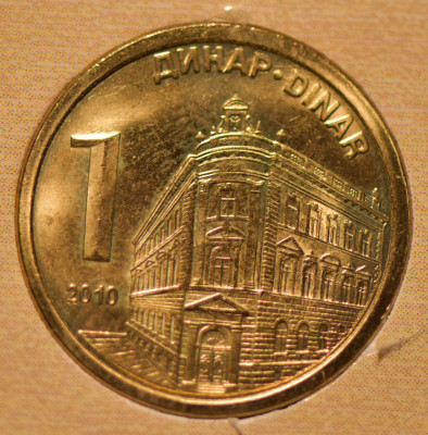 Monede 1, 5 dinari Serbia 2010 foto