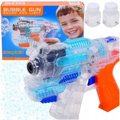 PISTOL DE BUBURI DE SĂPUN MAȘINĂ AUTOMATĂ LUMINI JUCĂRIE PENTRU COPII foto