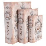 Cumpara ieftin Set 3 cutii tip Carte Paris lemn multicolor 27x22x7 cm, 22x17x6 cm, 17x12x4 cm