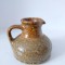 Ulcica cermica, vas cu cioc si maner, gresie (stoneware), vintage, 10cm inalti