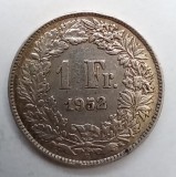 Moneda 1 franc 1952 XF Elveția Argint