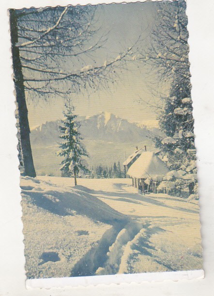 bnk cp Iarna in muntii Bucegi - Vedere - uzata