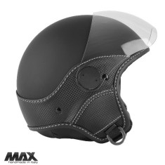 Casca open face pentru scuter - motocicleta (demi-jet) Max Helmets model DJ06 LS Vision Carbon culoare: negru mat/gri (NOFG) &ndash; 100% MADE IN ITALY XS (