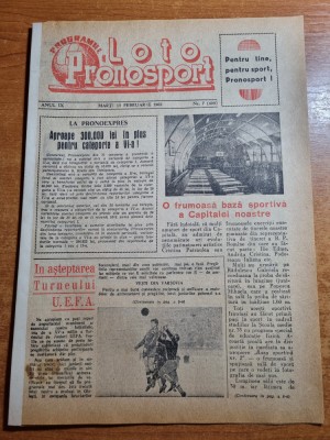 Loto pronosport 13 februarie 1962-echipa de fotbal progresul si catania foto