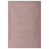 Covor, roz &icirc;nvechit, 180x270 cm, blană ecologică de iepure