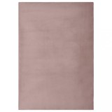 Cumpara ieftin Covor, roz &icirc;nvechit, 180x270 cm, blană ecologică de iepure